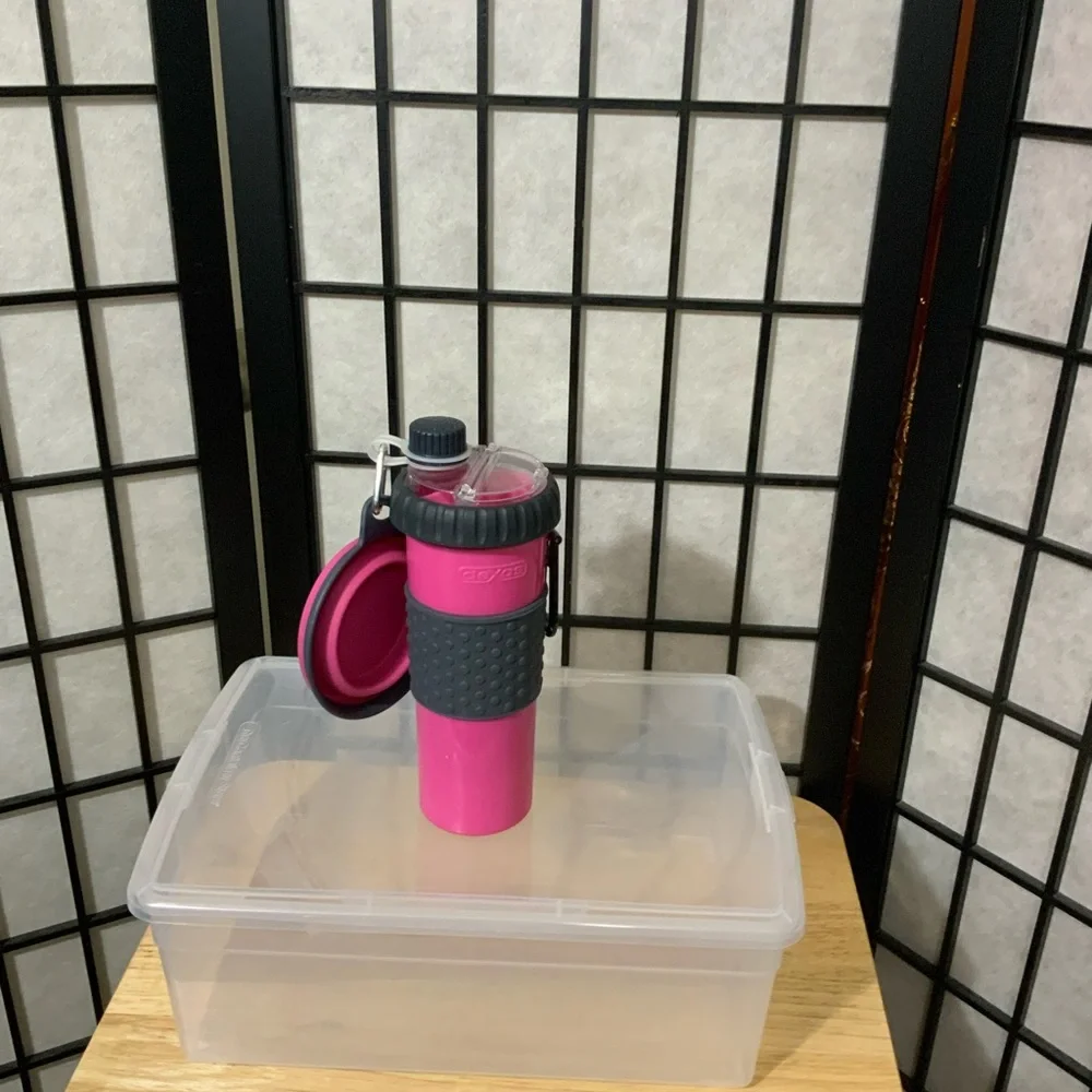 Dexas Popware Snack Duo & Travel Water Cup & Treat Food 360ml Dog Pup.